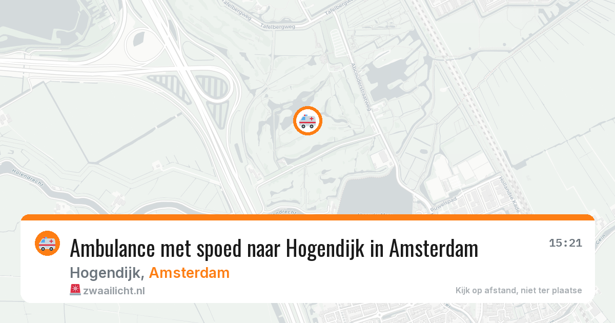 Ambulance met spoed naar Hogendijk in Amsterdam — 12 aug 2026