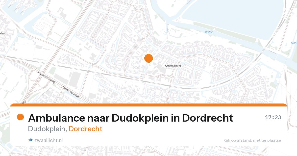 Ambulance naar Dudokplein in Dordrecht — 27 aug 2026