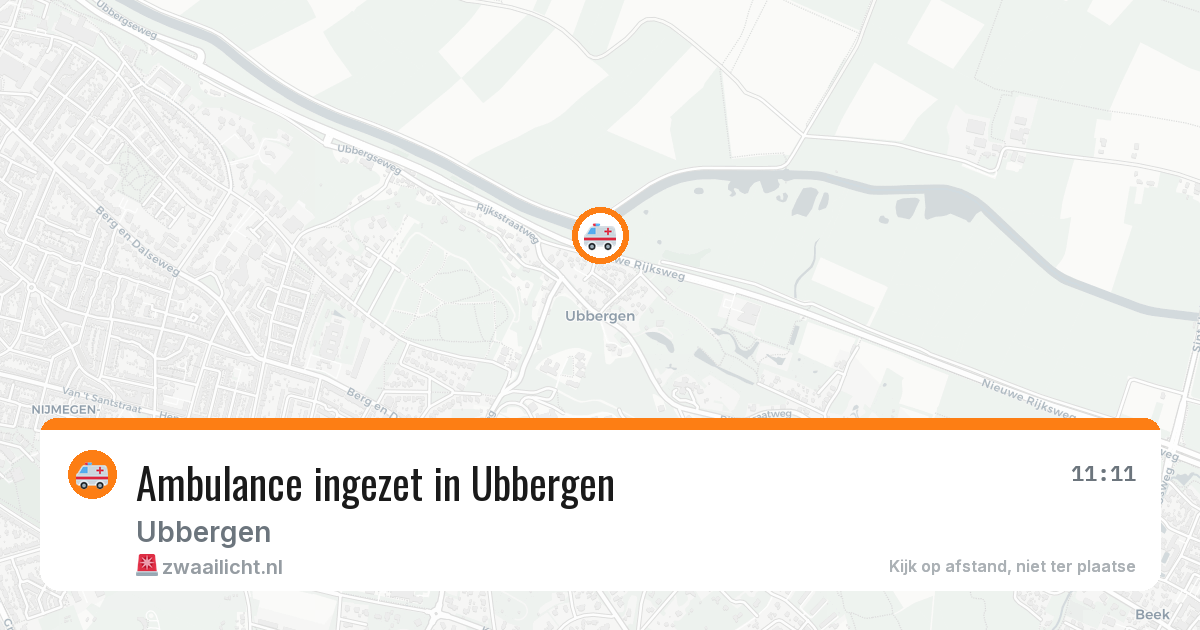 Ambulance ingezet in Ubbergen — 13 mei 2026