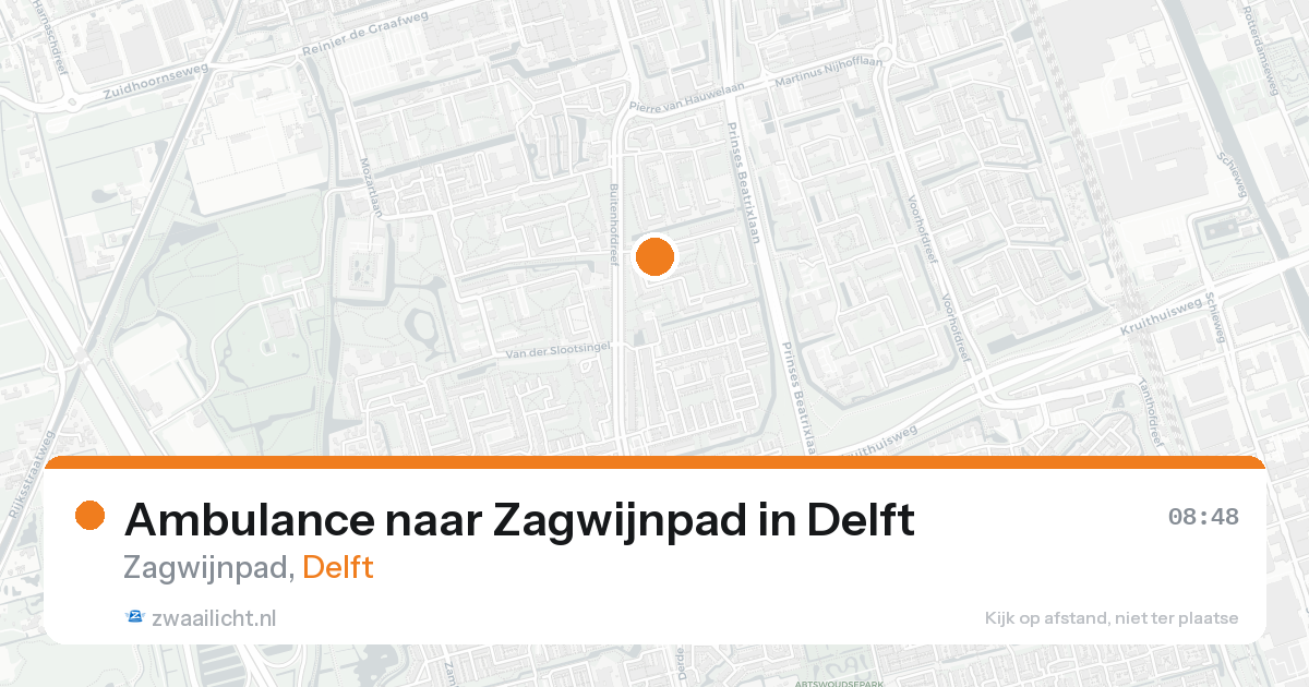 Ambulance naar Zagwijnpad in Delft — 24 mei 2026