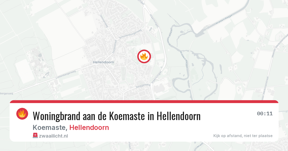 Woningbrand aan de Koemaste in Hellendoorn — 7 jul 2026