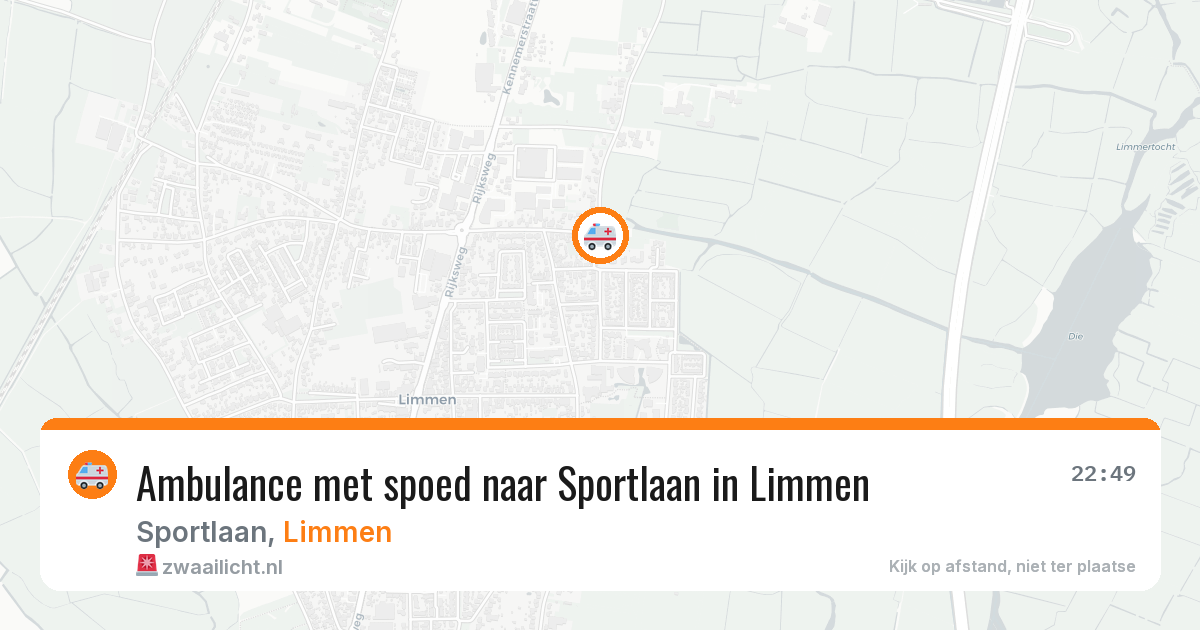 Ambulance met spoed naar Sportlaan in Limmen — 30 jul 2026