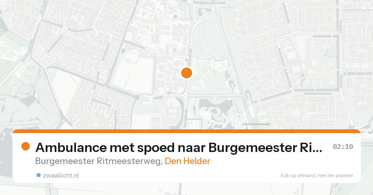 Ambulance met spoed naar Burgemeester Ritmeesterweg in Den Helder — 15 aug 2026