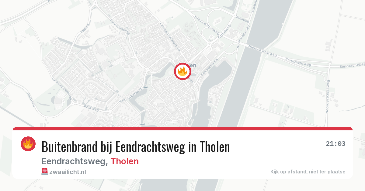 Buitenbrand bij Eendrachtsweg in Tholen — 22 jun 2026