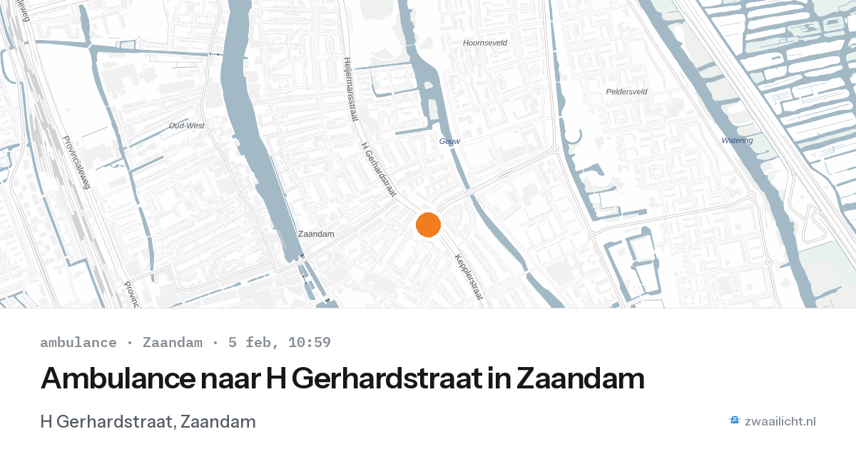Ambulance naar H Gerhardstraat in Zaandam — 5 feb 2026