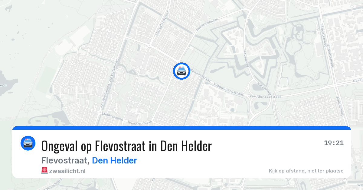 Ongeval op Flevostraat in Den Helder — 13 aug 2026
