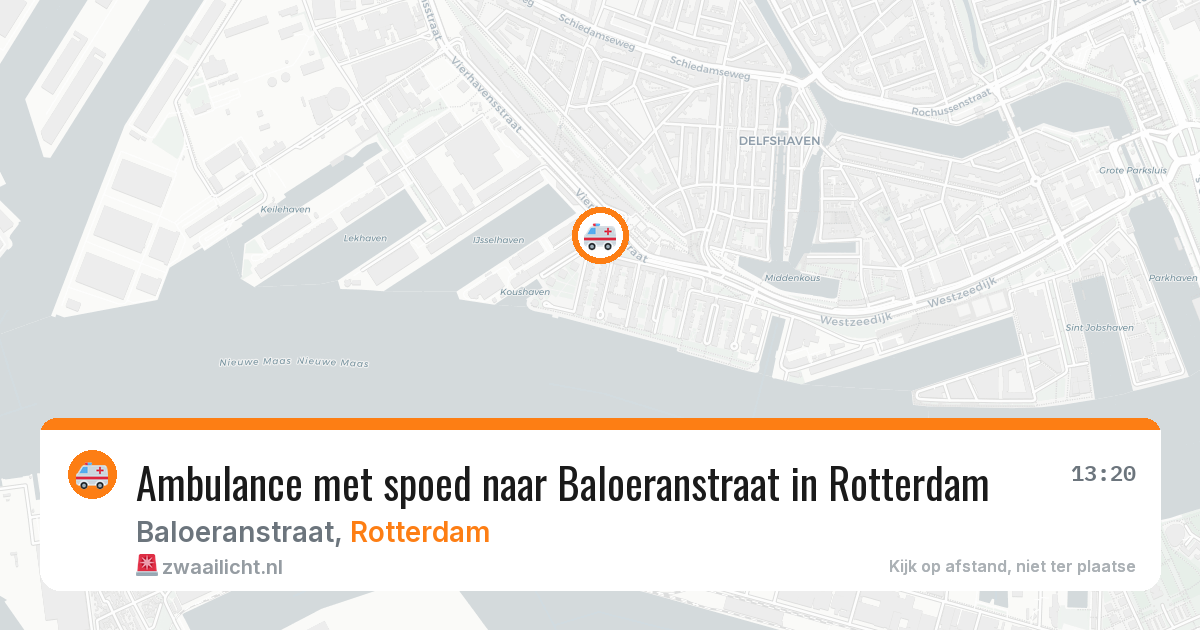 Ambulance met spoed naar Baloeranstraat in Rotterdam — 7 jun 2026