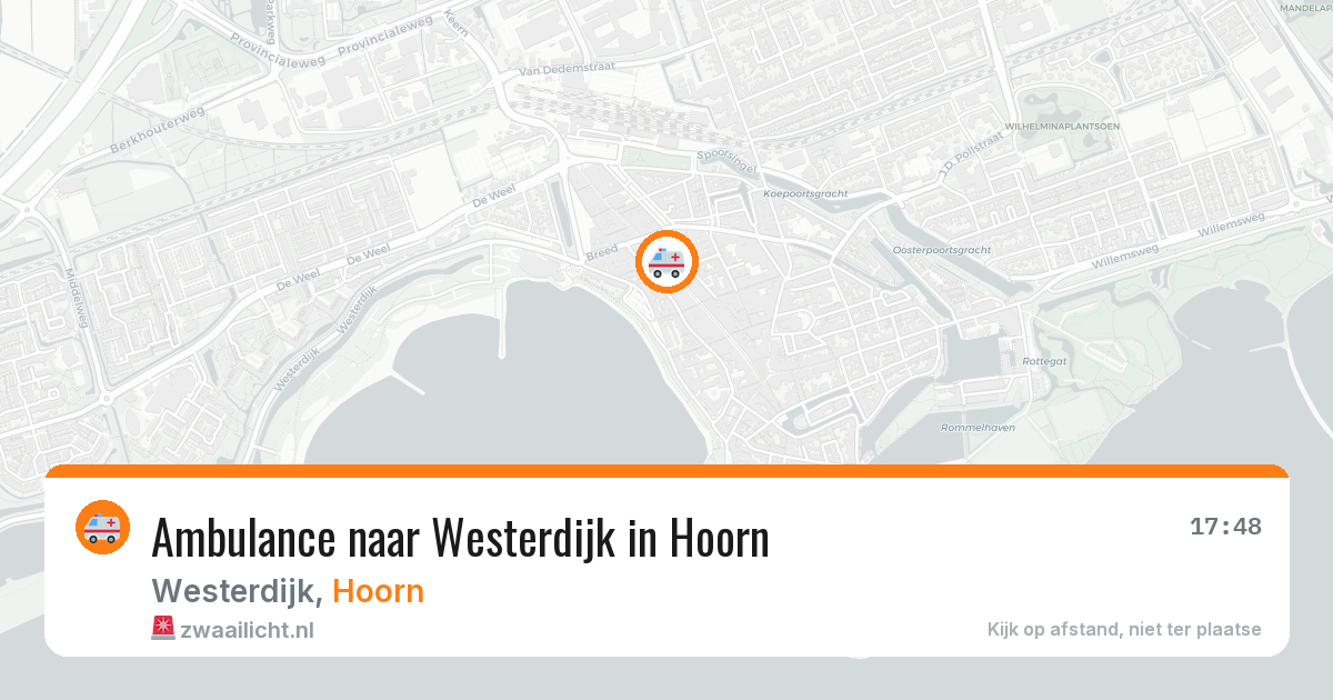 Ambulance naar Westerdijk in Hoorn — 28 jun 2026