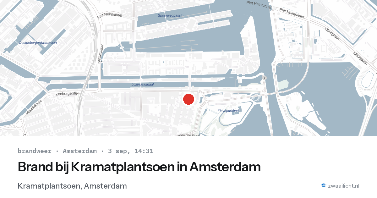 Brand bij Kramatplantsoen in Amsterdam — 3 sep 2026