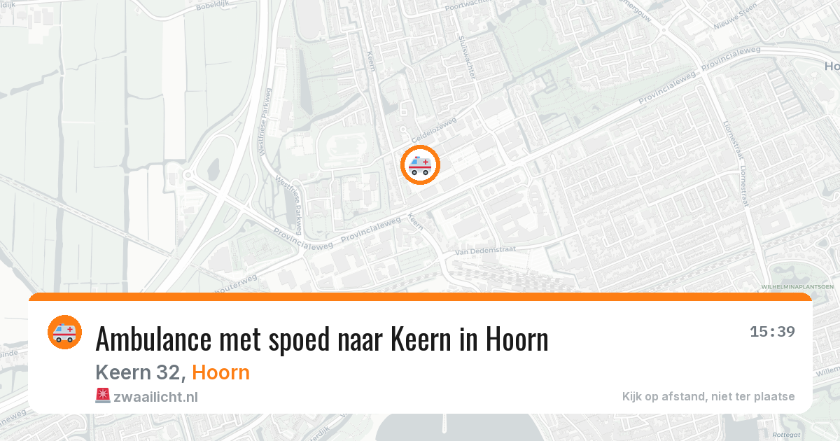 Ambulance met spoed naar Keern in Hoorn — 12 mei 2026