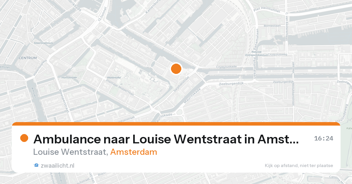 Ambulance naar Louise Wentstraat in Amsterdam — 20 aug 2026