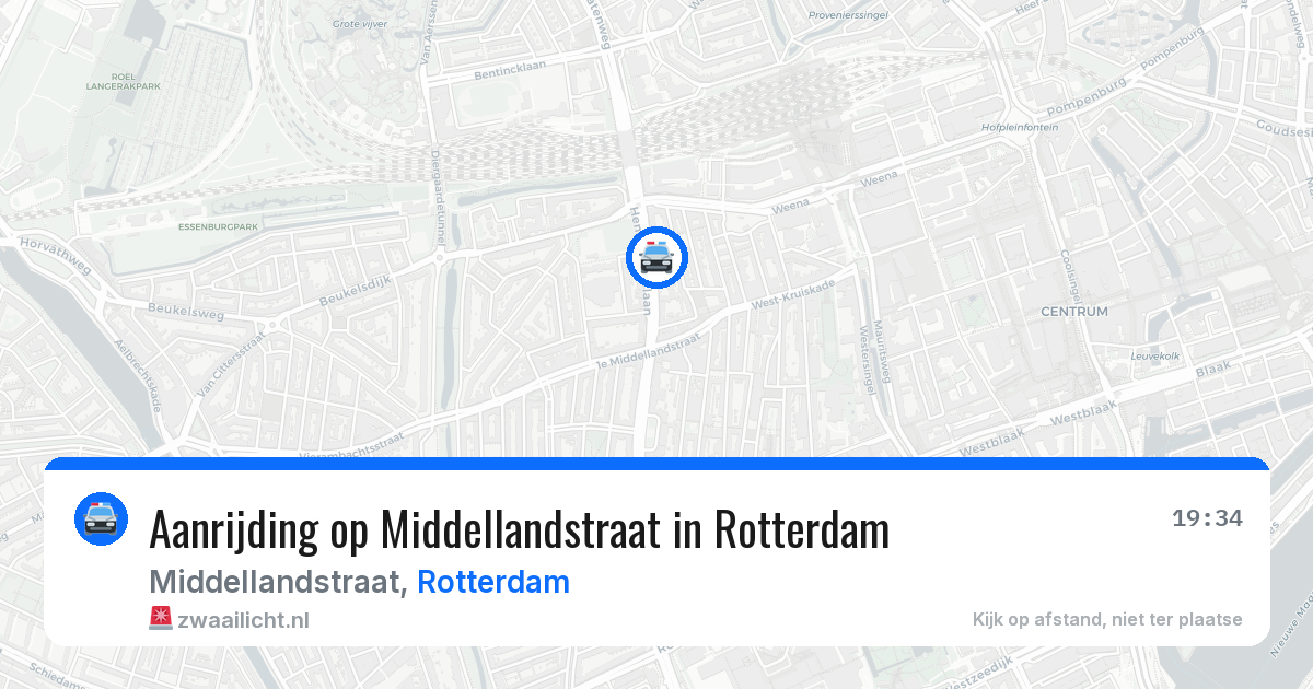 Aanrijding op Middellandstraat in Rotterdam — 9 jun 2026