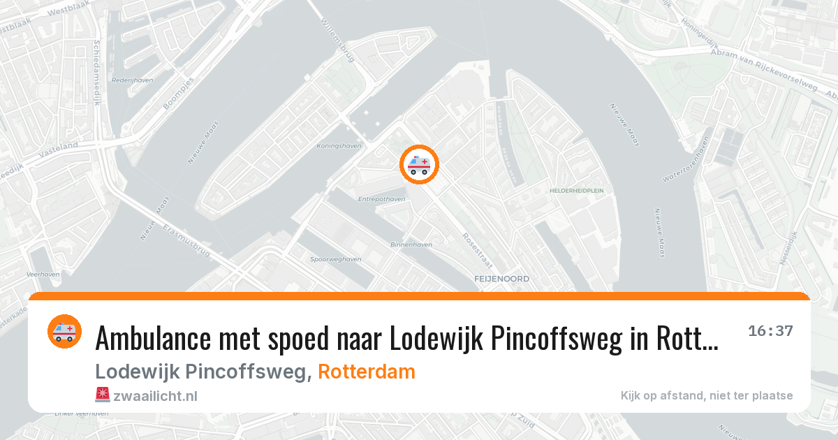 Ambulance met spoed naar Lodewijk Pincoffsweg in Rotterdam — 23 jun 2026