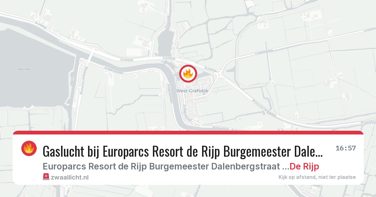 Gaslucht bij Europarcs Resort de Rijp Burgemeester Dalenbergstraat West-graftdijk in De Rijp — 24 mei 2026
