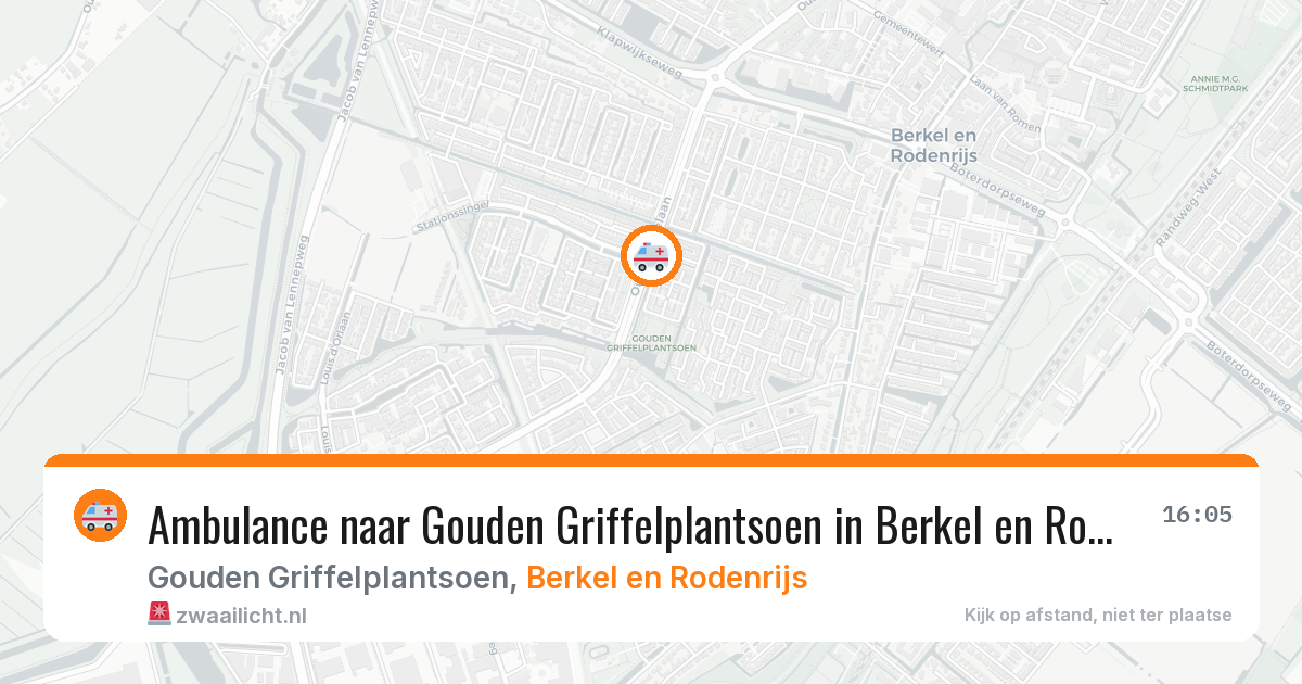 Ambulance naar Gouden Griffelplantsoen in Berkel en Rodenrijs — 22 mei 2026
