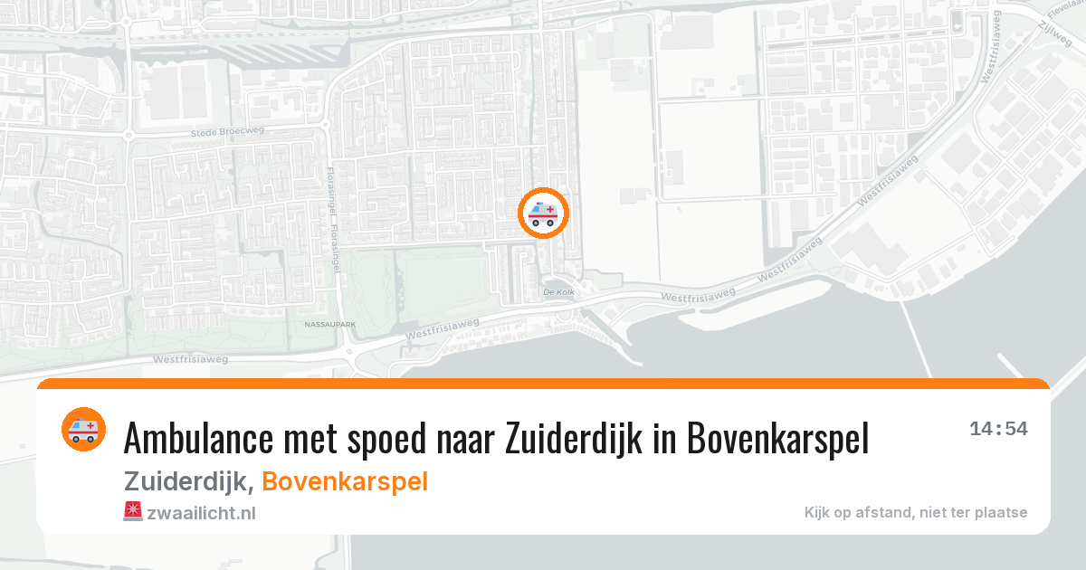 Ambulance met spoed naar Zuiderdijk in Bovenkarspel — 23 jun 2026
