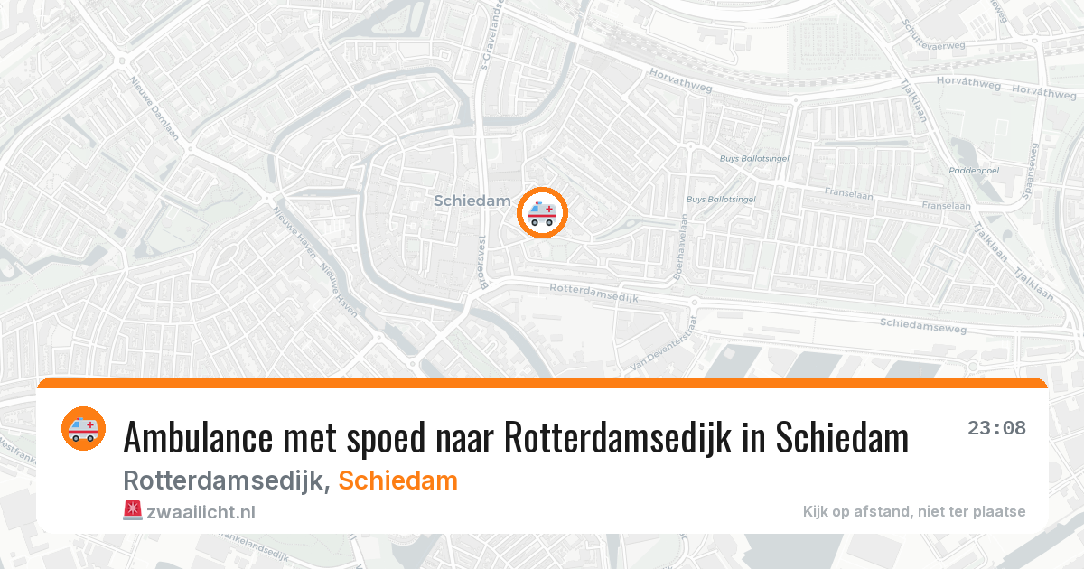 Ambulance met spoed naar Rotterdamsedijk in Schiedam — 25 mrt 2026