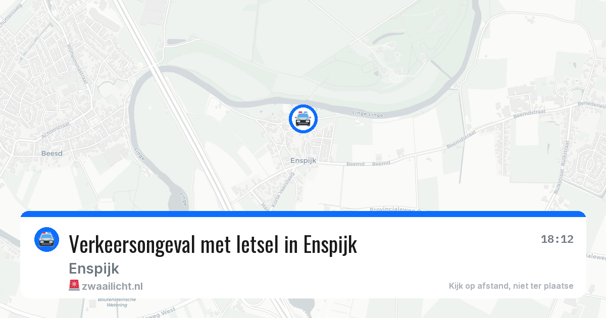 Verkeersongeval met letsel in Enspijk — 14 apr 2026