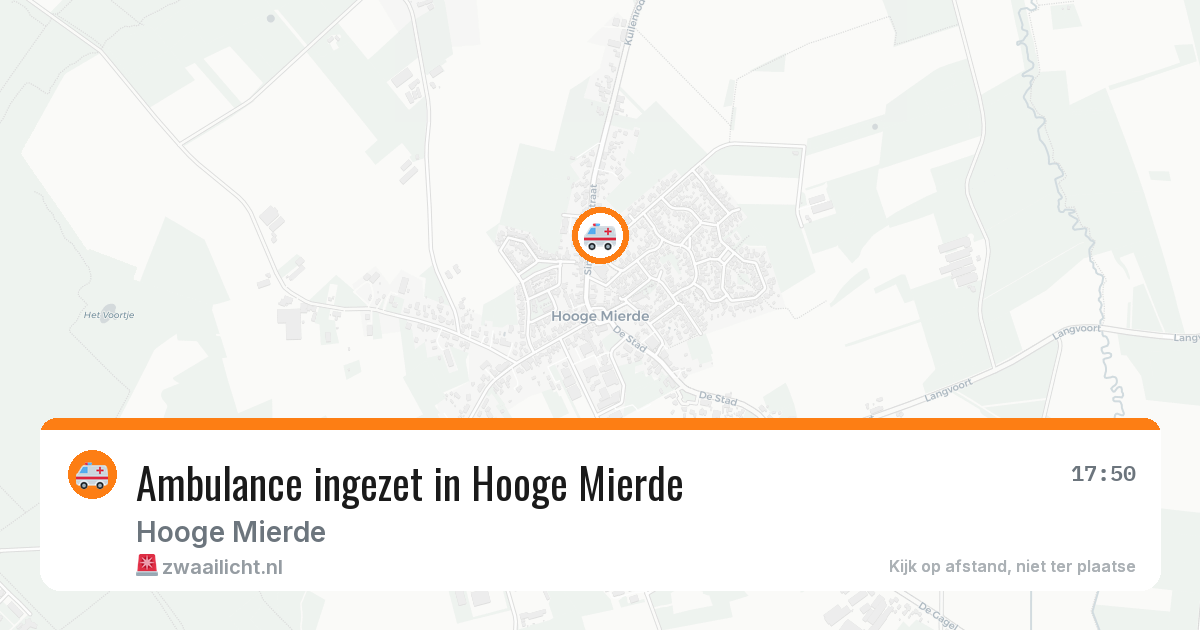Ambulance ingezet in Hooge Mierde — 7 jul 2026