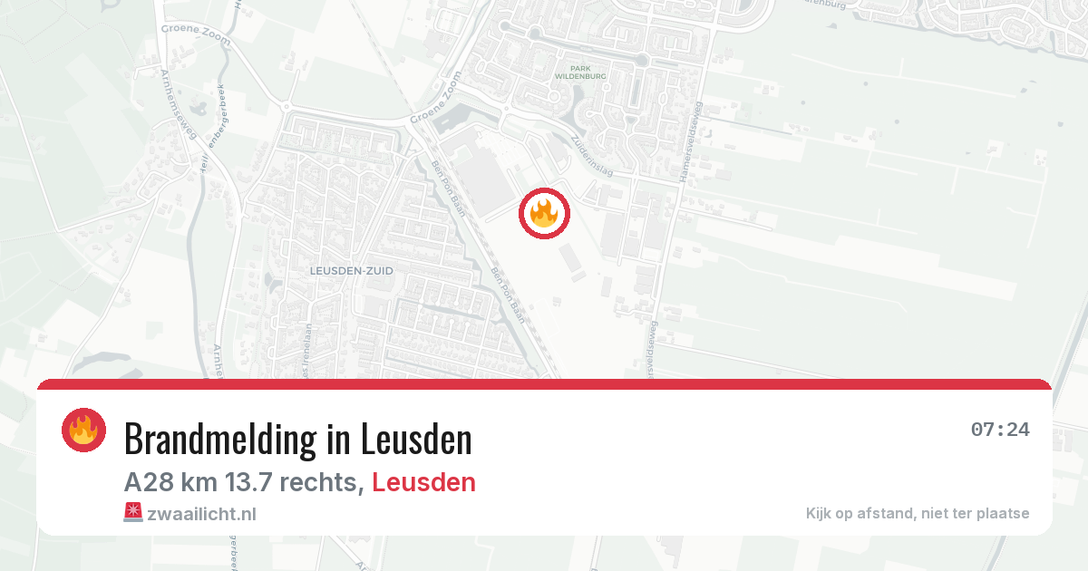 Brandmelding in Leusden — 9 jul 2026