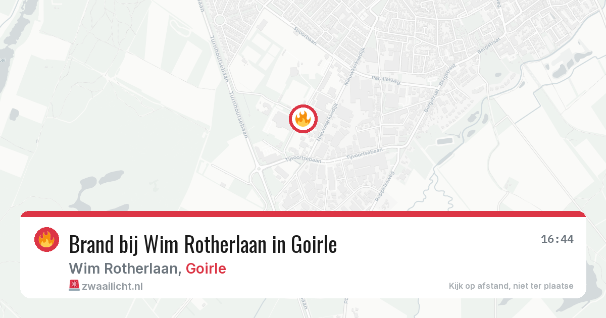 Brand bij Wim Rotherlaan in Goirle — 13 jul 2026