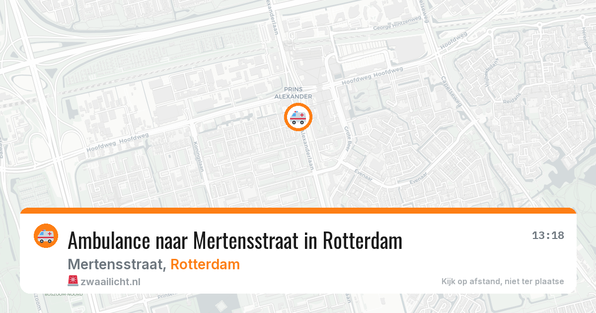 Ambulance naar Mertensstraat in Rotterdam — 1 jul 2026