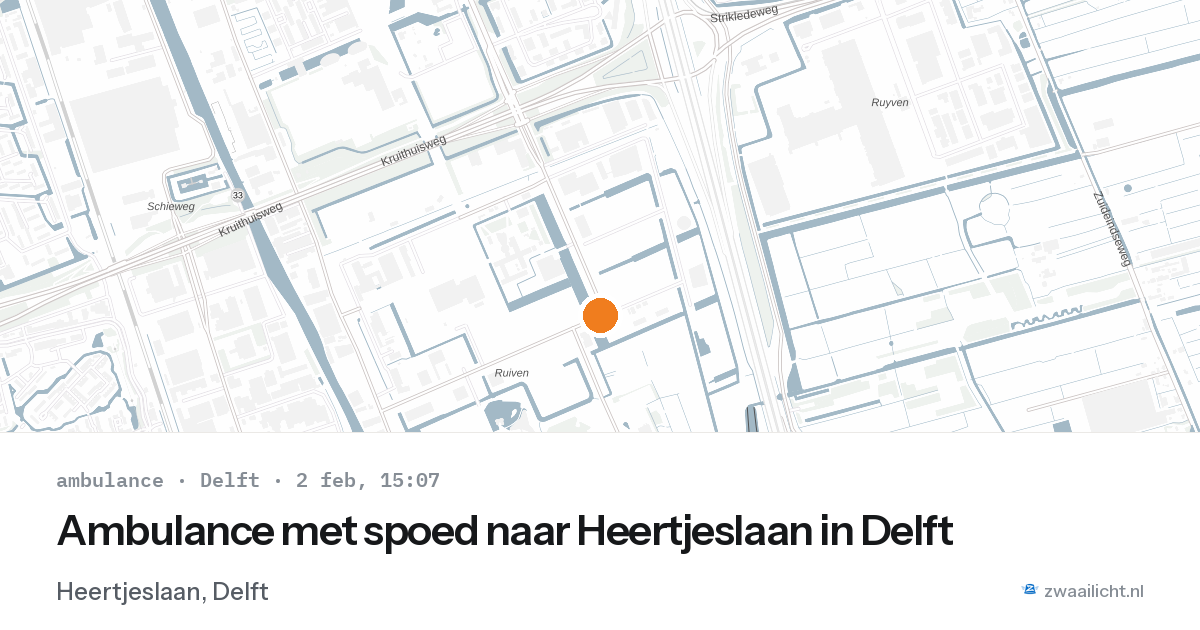 Ambulance met spoed naar Heertjeslaan in Delft — 2 feb 2026