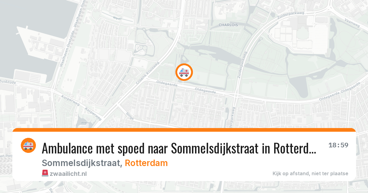 Ambulance met spoed naar Sommelsdijkstraat in Rotterdam — 8 jun 2026