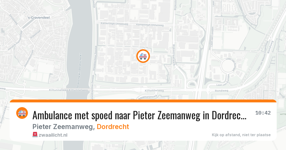 Ambulance met spoed naar Pieter Zeemanweg in Dordrecht — 10 feb 2026