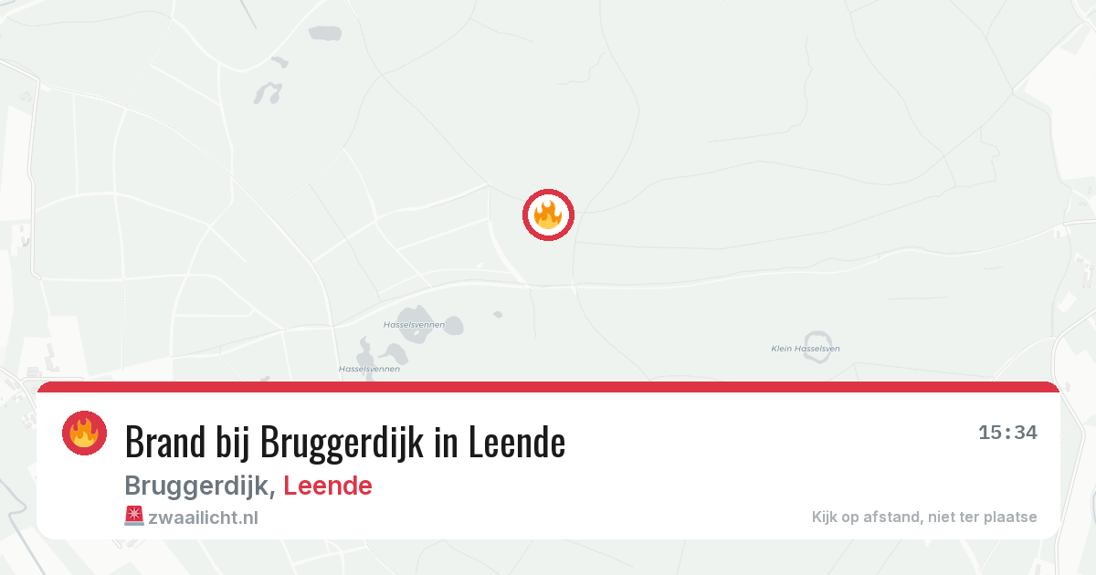 Brand bij Bruggerdijk in Leende — 21 mrt 2026
