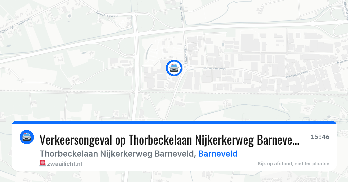 Verkeersongeval op Thorbeckelaan Nijkerkerweg Barneveld in Barneveld — 4 feb 2026