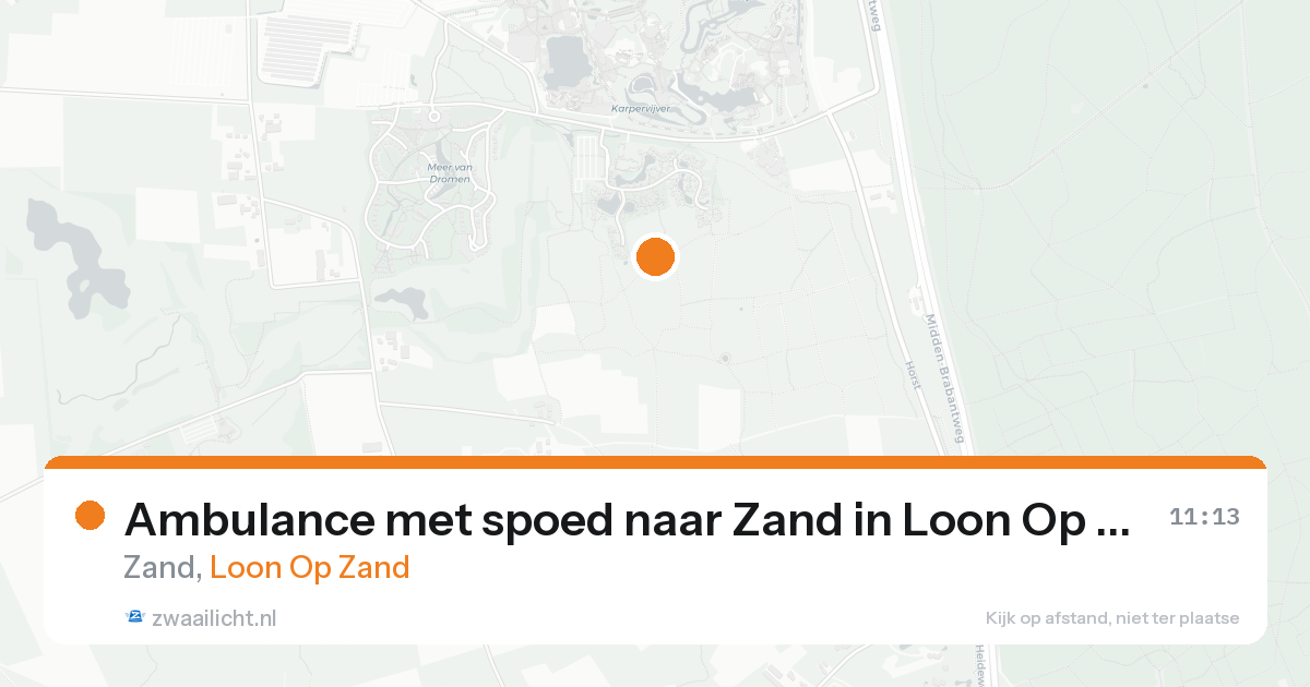 Ambulance met spoed naar Zand in Loon Op Zand — 18 jun 2026