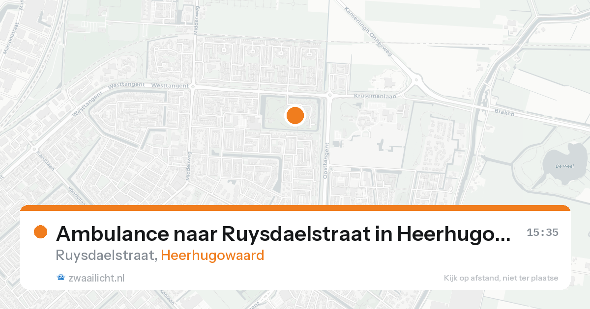Ambulance naar Ruysdaelstraat in Heerhugowaard — 7 feb 2026
