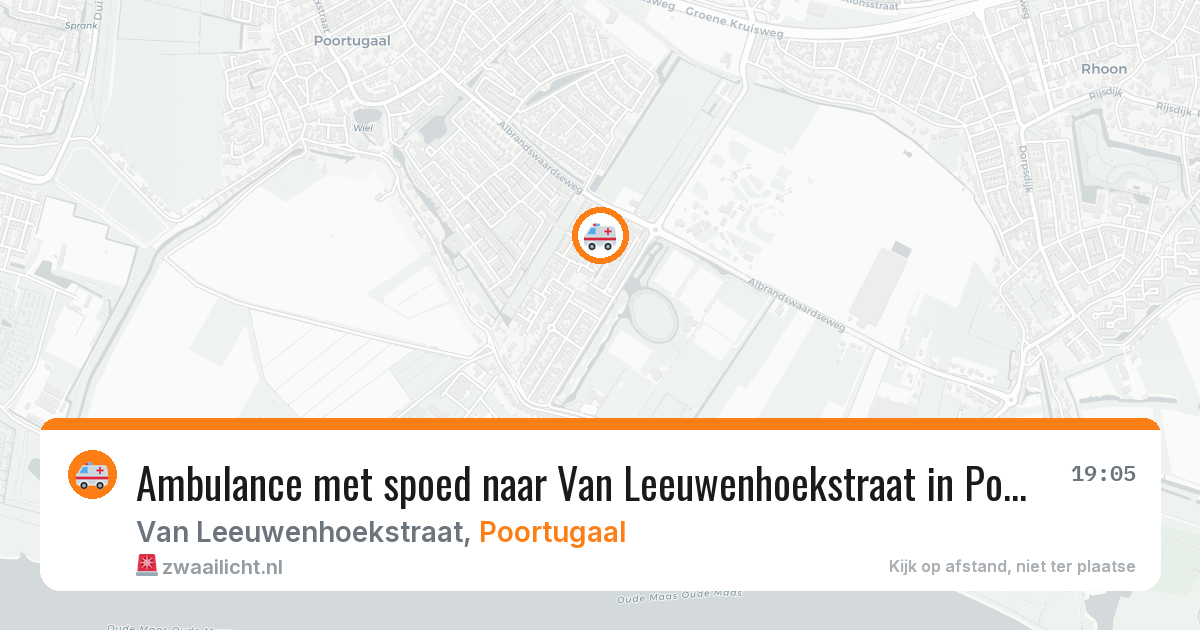 Ambulance met spoed naar Van Leeuwenhoekstraat in Poortugaal — 1 apr 2026
