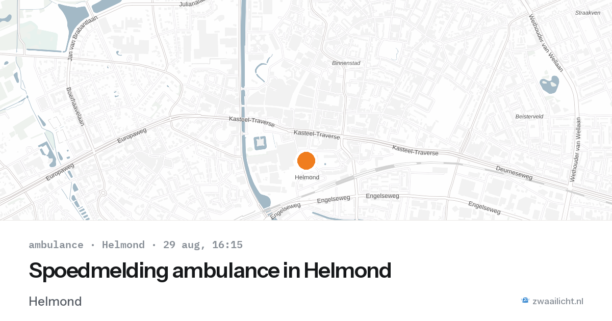 Spoedmelding ambulance in Helmond — 29 aug 2026