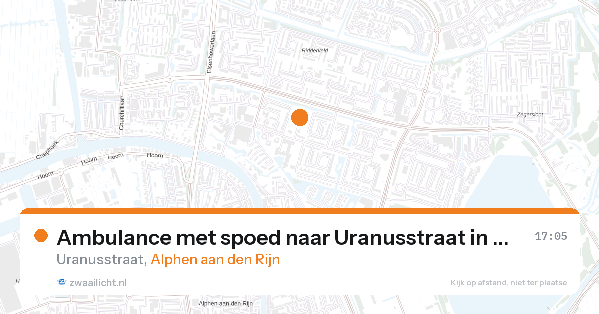 Ambulance met spoed naar Uranusstraat in Alphen aan den Rijn — 10 mei 2026