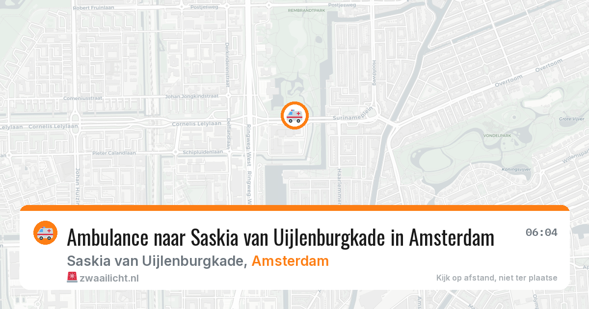 Ambulance naar Saskia van Uijlenburgkade in Amsterdam — 29 jan 2026