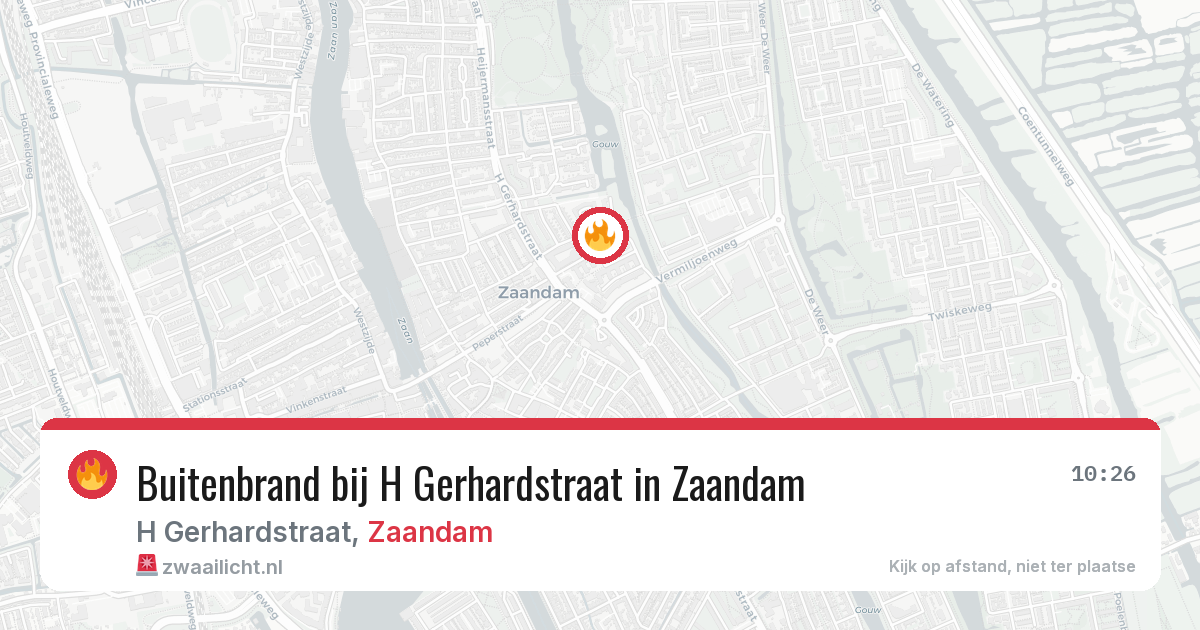 Buitenbrand bij H Gerhardstraat in Zaandam — 21 jun 2026