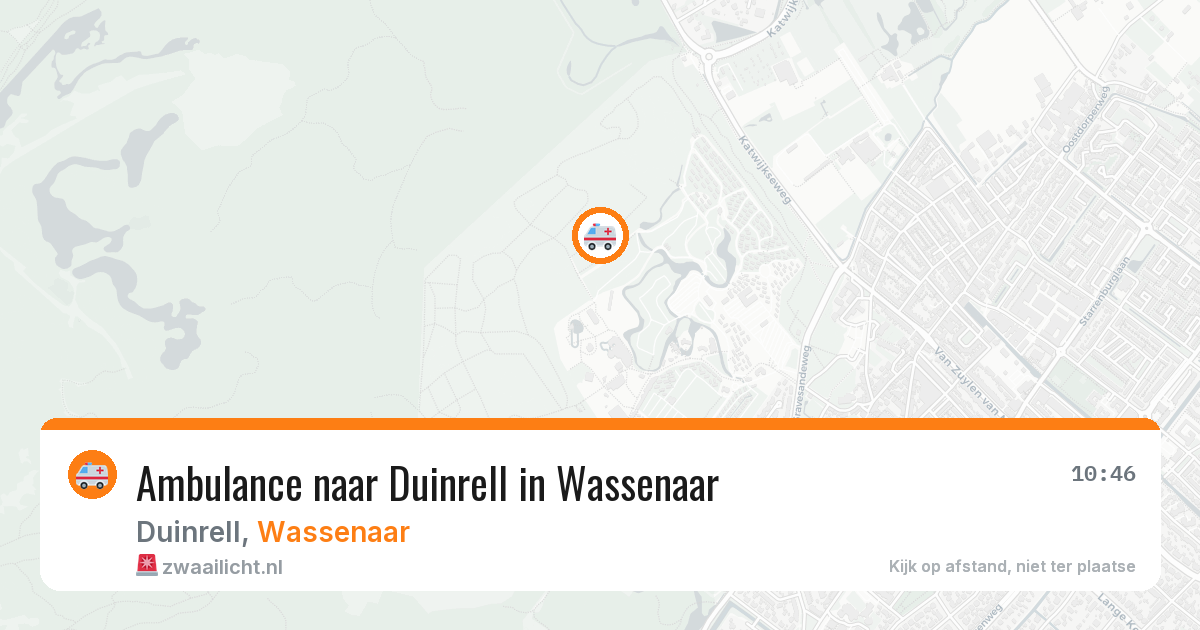 Ambulance naar Duinrell in Wassenaar — 4 aug 2026
