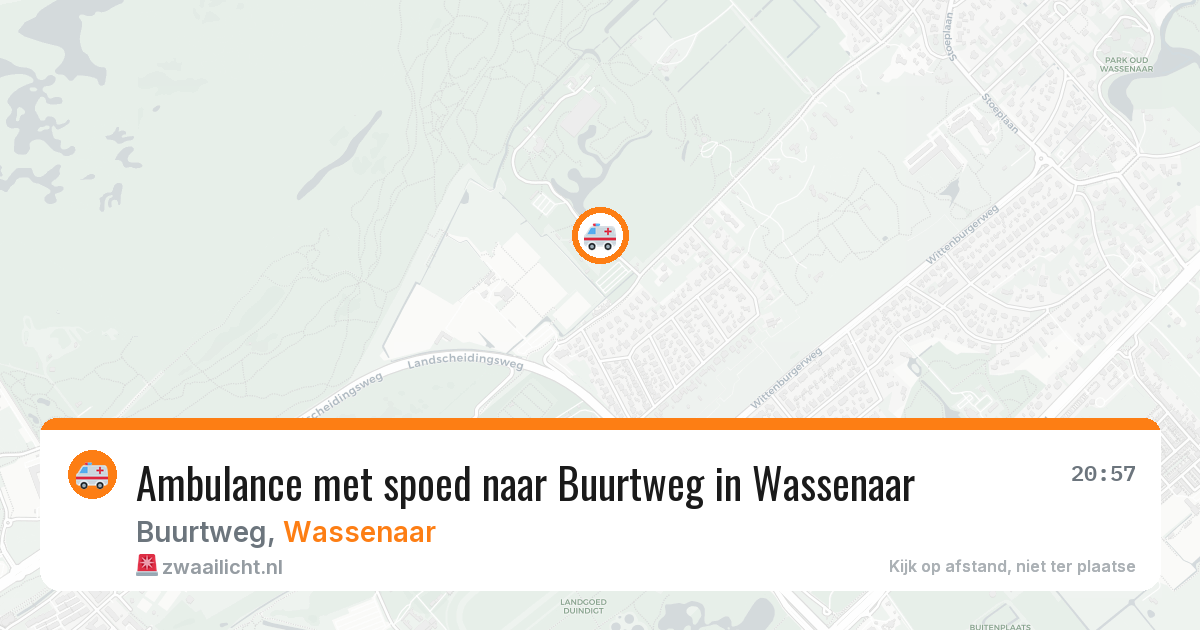 Ambulance met spoed naar Buurtweg in Wassenaar — 10 apr 2026