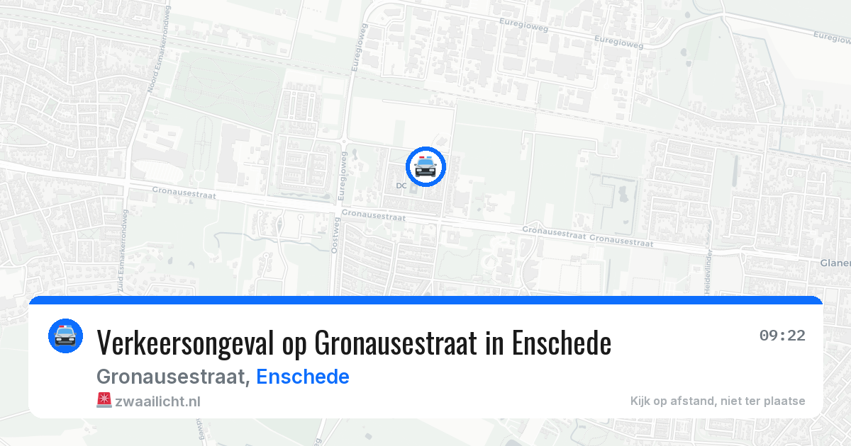 Verkeersongeval op Gronausestraat in Enschede — 14 aug 2026