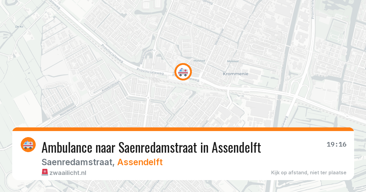 Ambulance naar Saenredamstraat in Assendelft — 2 jul 2026