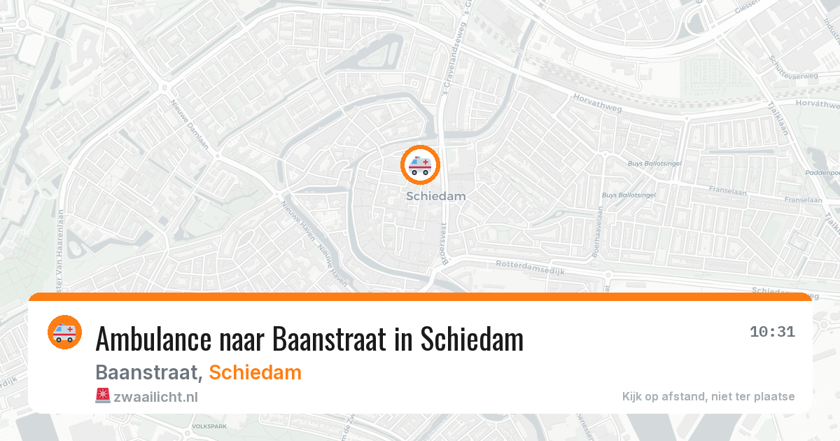 Ambulance naar Baanstraat in Schiedam — 17 jun 2026