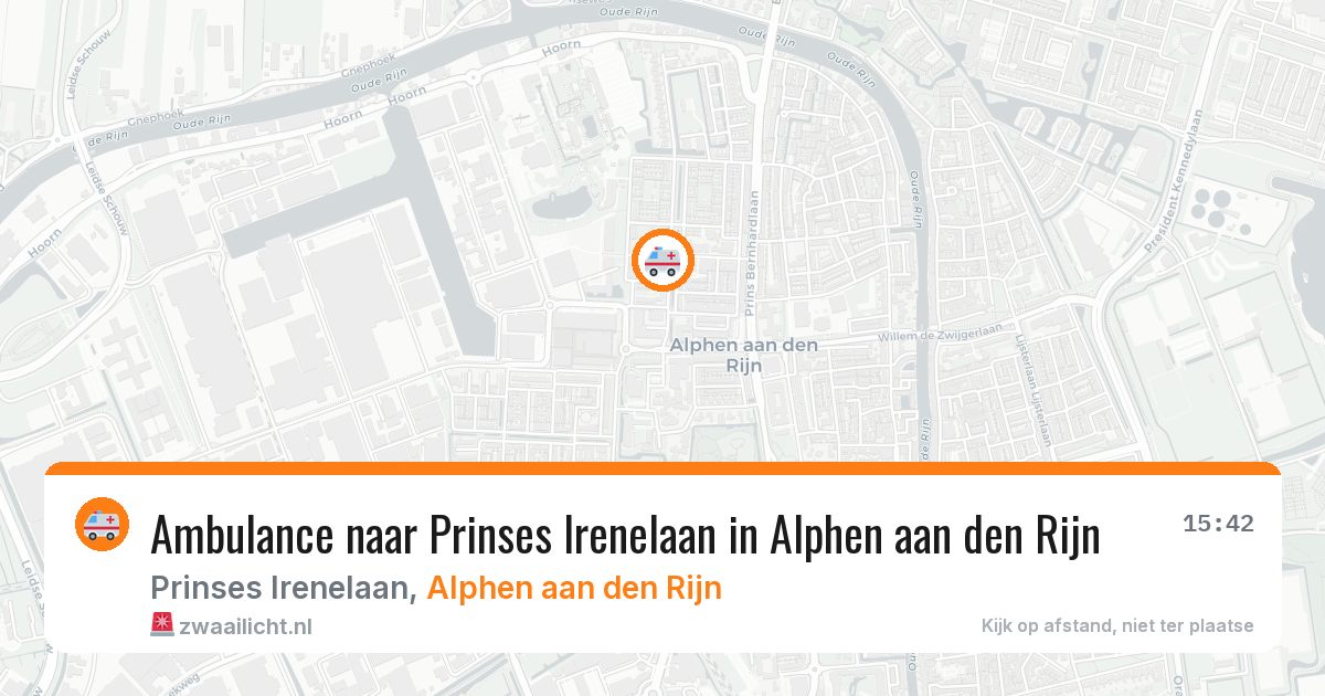 Ambulance naar Prinses Irenelaan in Alphen aan den Rijn — 14 jul 2026