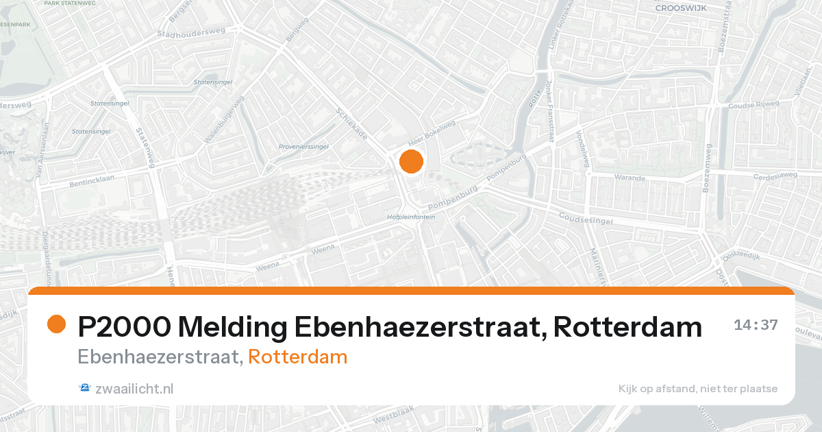 P2000 Melding Ebenhaezerstraat, Rotterdam — 7 feb 2026
