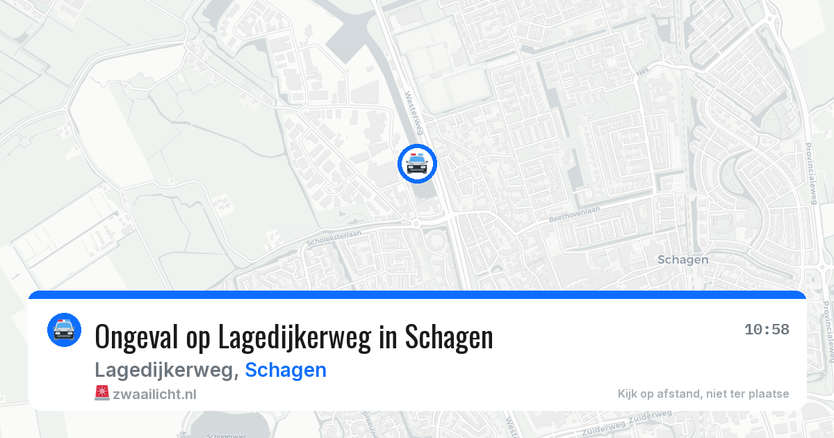 Ongeval op Lagedijkerweg in Schagen — 18 apr 2026
