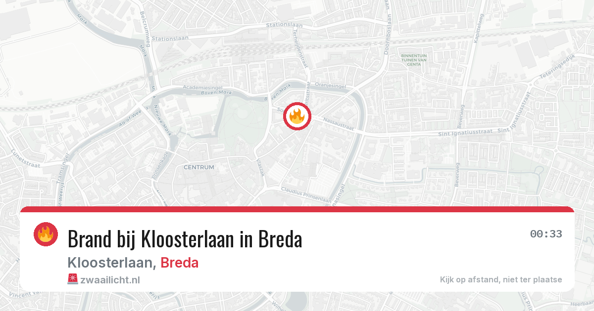 Brand bij Kloosterlaan in Breda — 19 jun 2026
