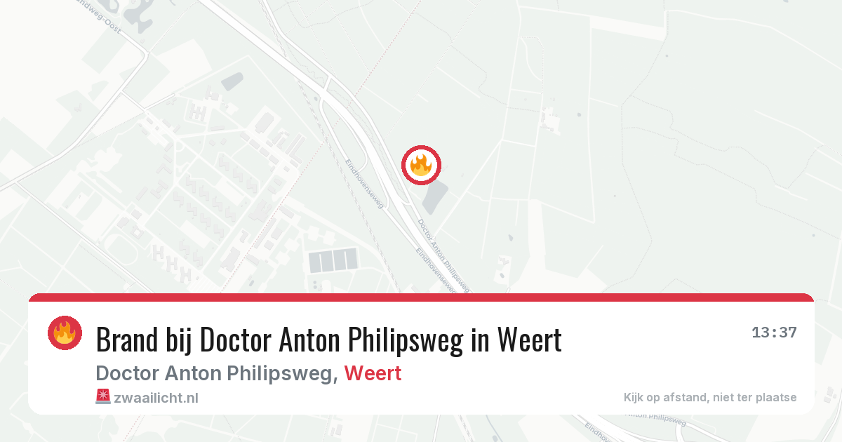 Brand bij Doctor Anton Philipsweg in Weert — 9 jul 2026