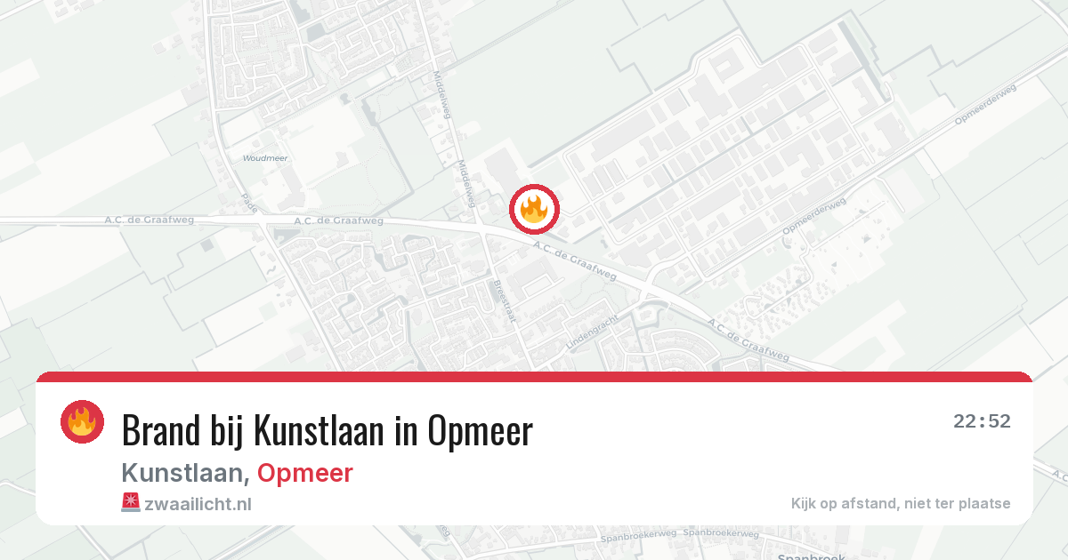 Brand bij Kunstlaan in Opmeer — 21 mrt 2026