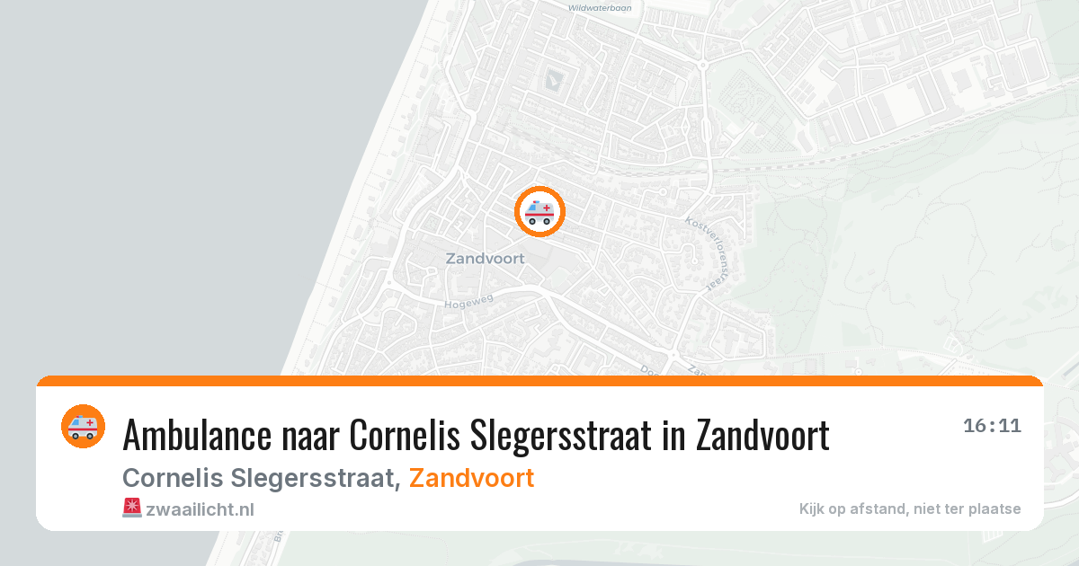 Ambulance naar Cornelis Slegersstraat in Zandvoort — 20 jun 2026